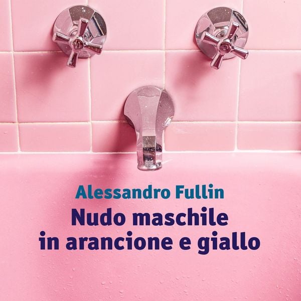 Nudo maschile in arancione e giallo